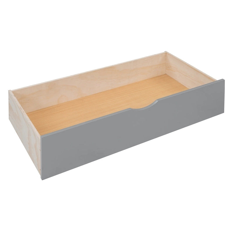 Modern Full Size Wood Daybed Storage Platform Bed Frame Plastic Rattan Headboard 2 Drawers All-In-One Cabinet with Shelves