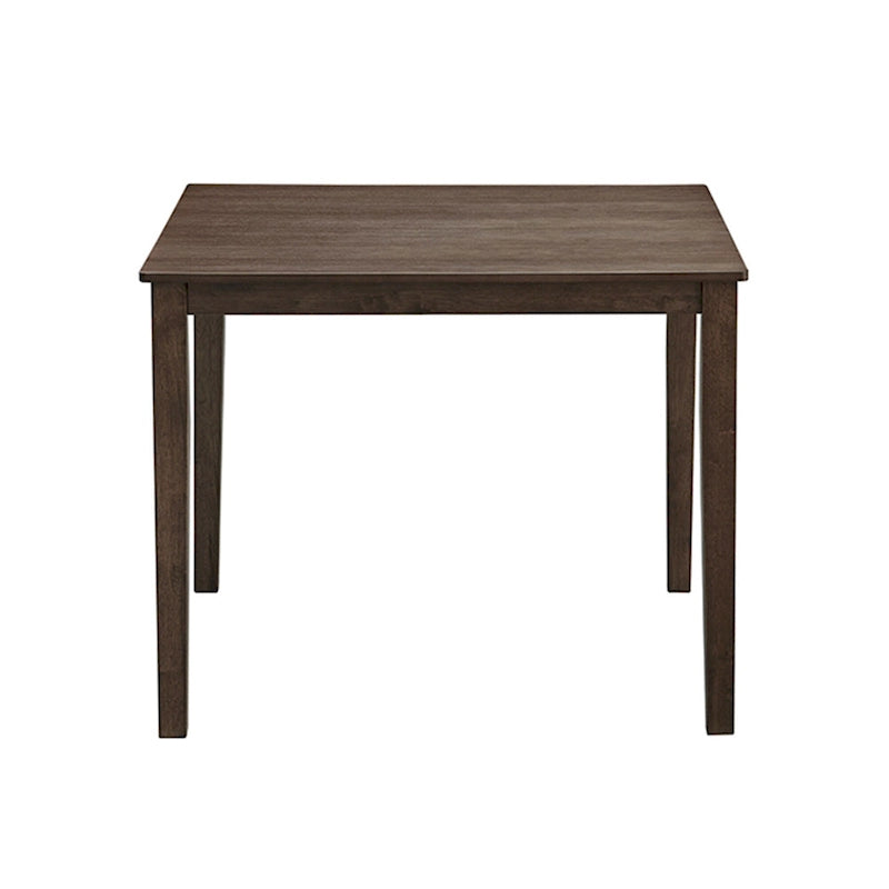 Mid-Century Modern 5-Piece Breakfast Nook Dining Set - Square Wooden Table & 4 Upholstered Chairs, Space-Saving