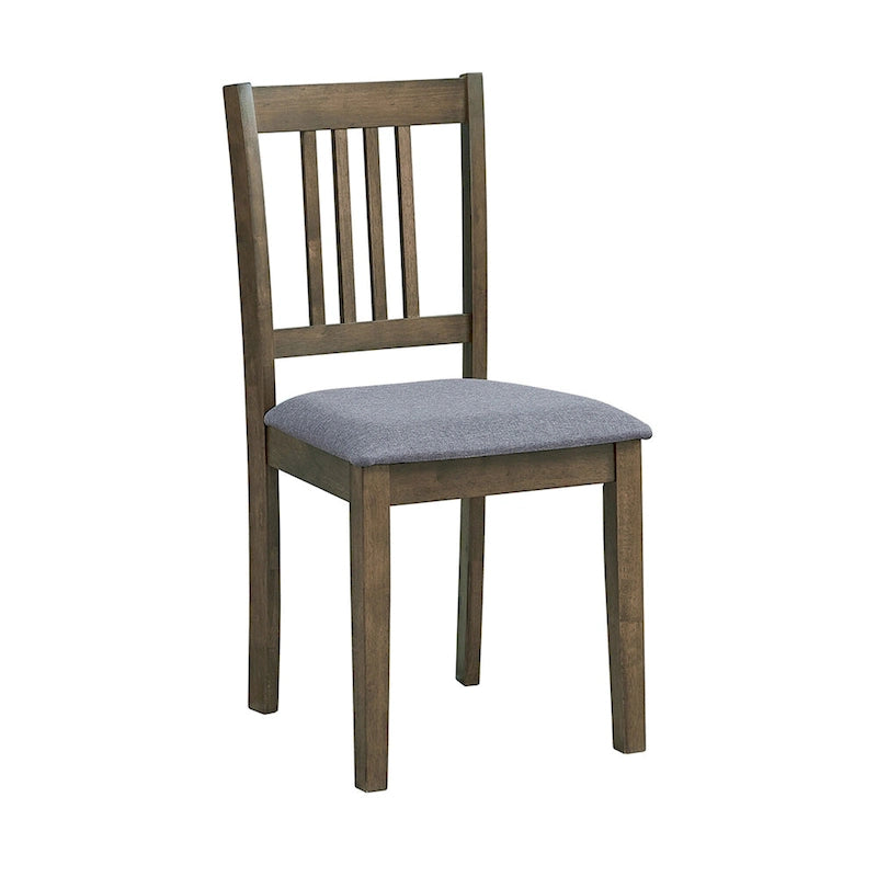 Mid-Century Modern 5-Piece Breakfast Nook Dining Set - Square Wooden Table & 4 Upholstered Chairs, Space-Saving