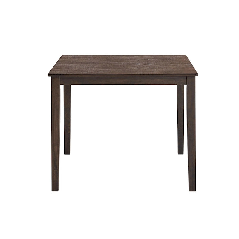 Mid-Century Modern 5-Piece Breakfast Nook Dining Set - Square Wooden Table & 4 Upholstered Chairs, Space-Saving