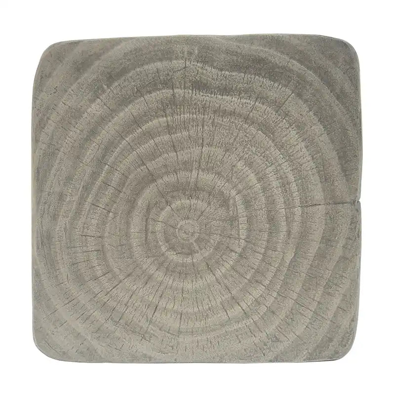 Twist Spiral Side Table - MGO Wood-Like Texture, 12x12x16", 200lb Capacity, Weather Resistant, Indoor/Outdoor Accent