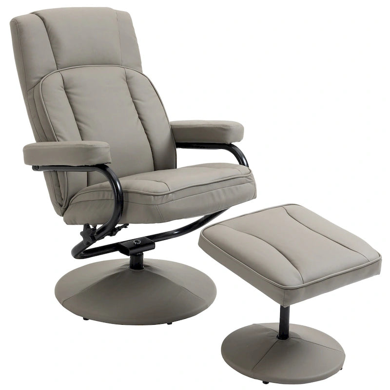 30 High Back Swivel Recliner Chair with Ottoman