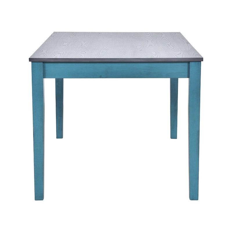 6-Piece Wooden Dining Table Set with 4 Chairs and Bench Walnut Top Built-In Drawer Farmhouse Style