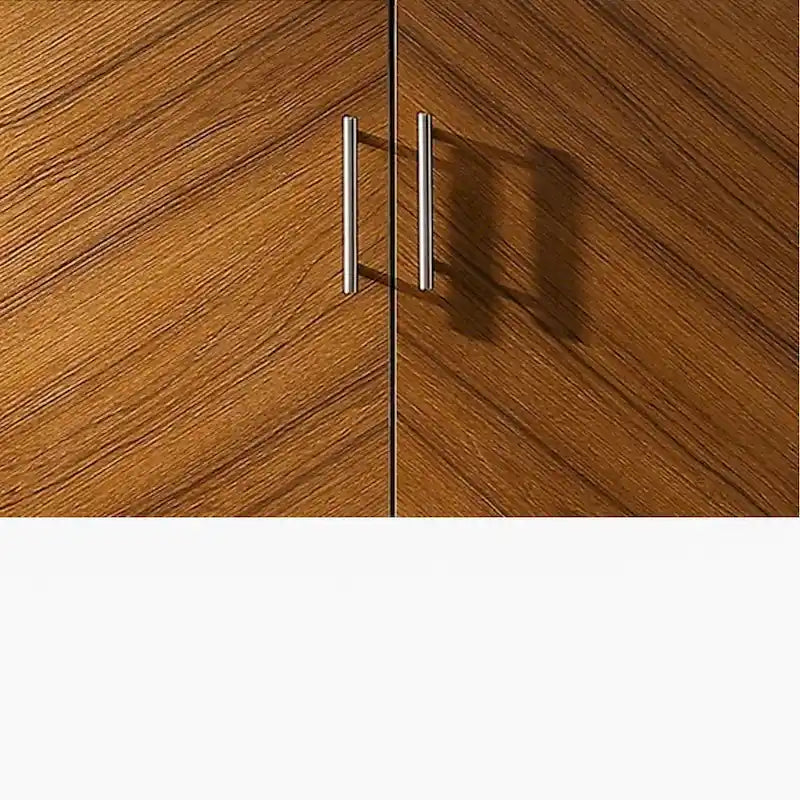 58" Two-Tone TV Stand Console with Bookmatch Cabinet Doors, Open Shelving & Wire Management for TVs up to 65" - White & Acorn