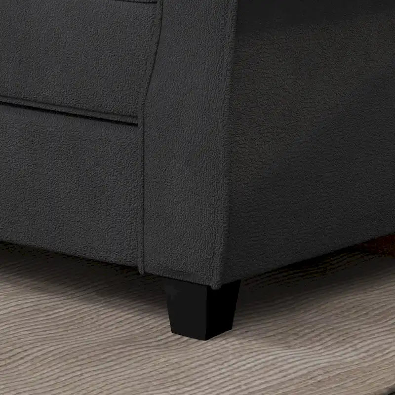 Upholstered Sofa with Solid Wood Frame, Foam Cushions, Easy Assembly, 30.3"D x 56.3"W x 33.1"H