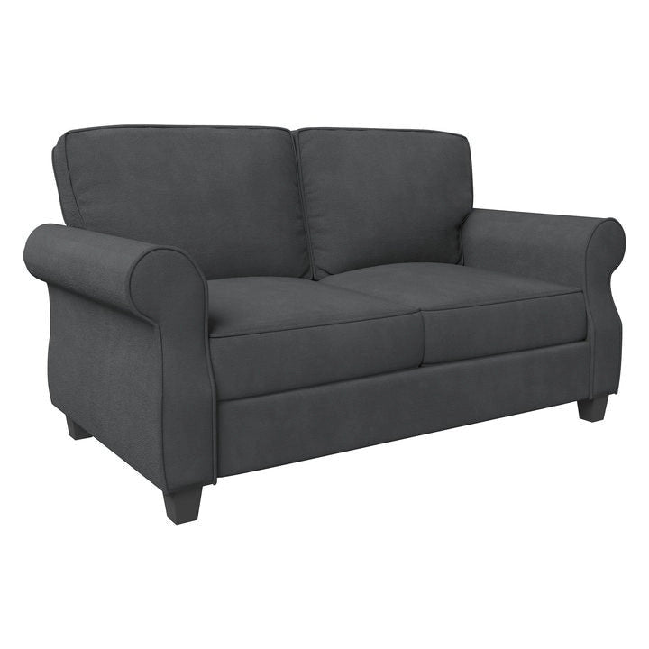 Upholstered Sofa with Solid Wood Frame, Foam Cushions, Easy Assembly, 30.3"D x 56.3"W x 33.1"H