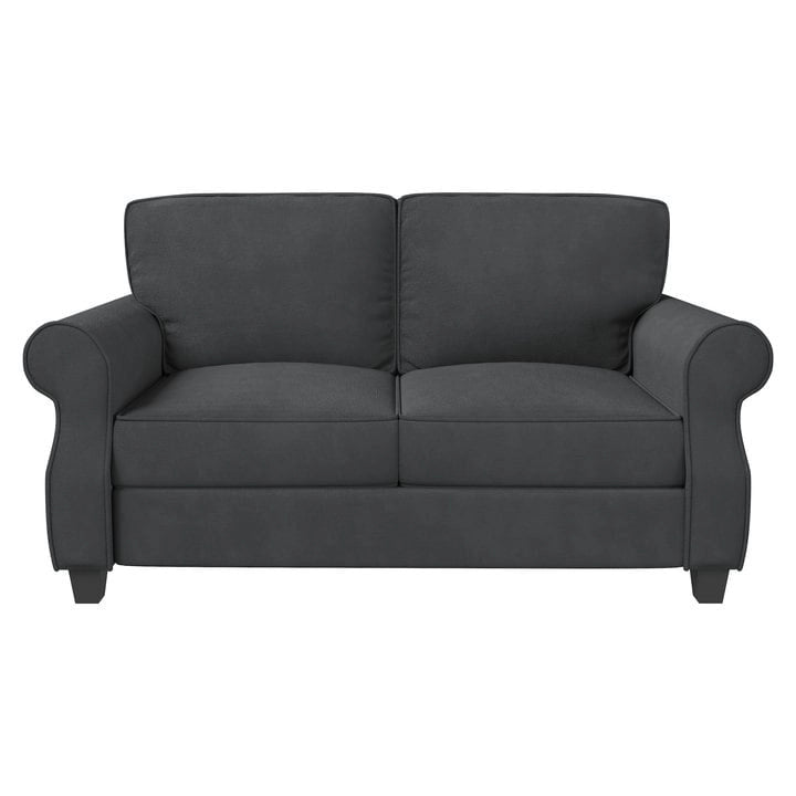 Upholstered Sofa with Solid Wood Frame, Foam Cushions, Easy Assembly, 30.3"D x 56.3"W x 33.1"H