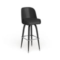 Metal Bar Stools Set of 2 with Swivel Vinyl Bucket Seats - 18 Gauge Steel Frame, Chrome Footrest, 500 lbs Capacity - Commercial/Residential Use