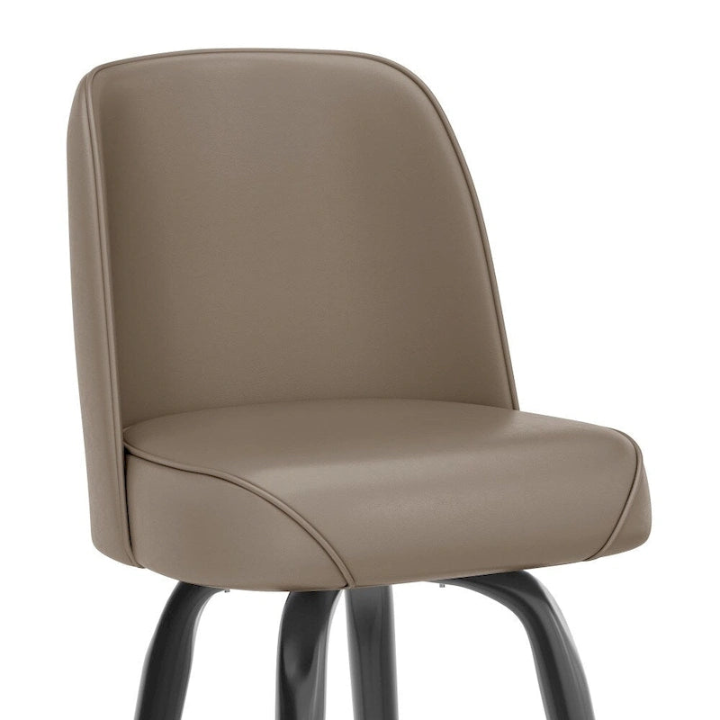 Metal Bar Stools Set of 2 with Swivel Vinyl Bucket Seats - 18 Gauge Steel Frame, Chrome Footrest, 500 lbs Capacity - Commercial/Residential Use