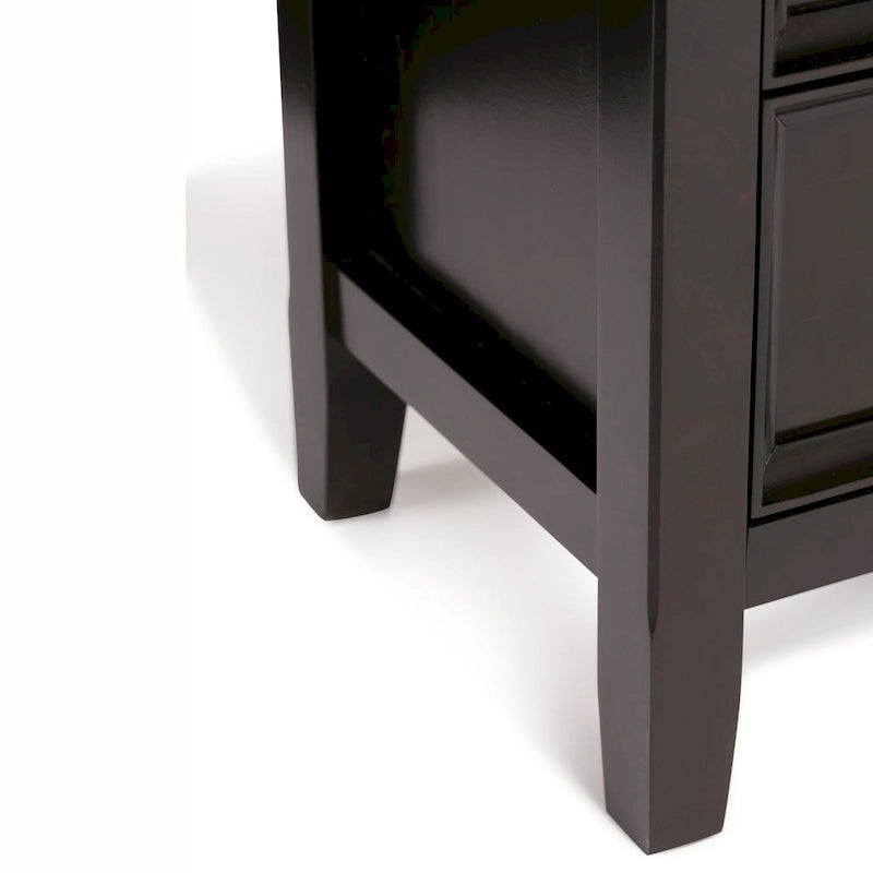 37-Inch Solid Wood Storage Cabinet - Light Golden Brown, 4 Deep Drawers, 2 Adjustable Shelves, Transitional Style, Handcrafted