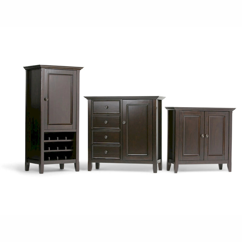 37-Inch Solid Wood Storage Cabinet - Light Golden Brown, 4 Deep Drawers, 2 Adjustable Shelves, Transitional Style, Handcrafted