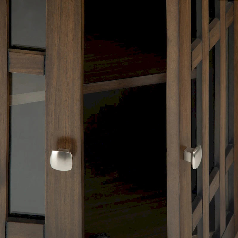 37-Inch Solid Wood Storage Cabinet - Light Golden Brown, 4 Deep Drawers, 2 Adjustable Shelves, Transitional Style, Handcrafted