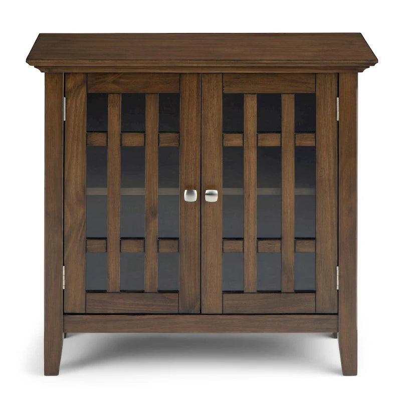 37-Inch Solid Wood Storage Cabinet - Light Golden Brown, 4 Deep Drawers, 2 Adjustable Shelves, Transitional Style, Handcrafted