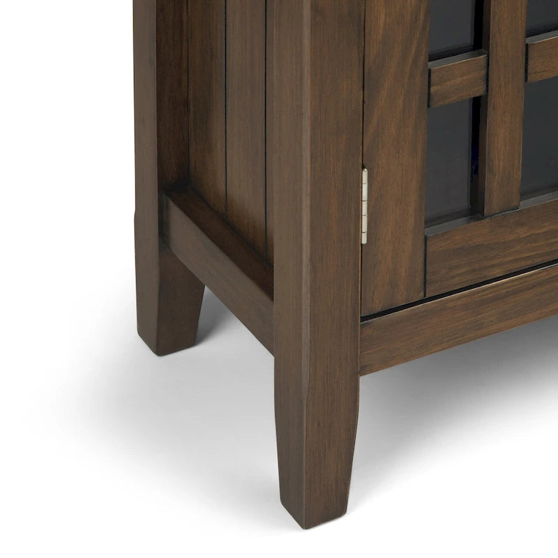 37-Inch Solid Wood Storage Cabinet - Light Golden Brown, 4 Deep Drawers, 2 Adjustable Shelves, Transitional Style, Handcrafted