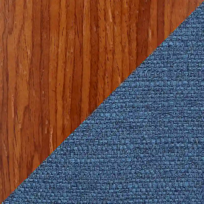 Mid-Century Modern Dining Chair - Walnut Wood Frame, Bentwood Back, Foam Padded Scooped Seat, Woven Polyester - 250 lbs Capacity, 3 Color Options