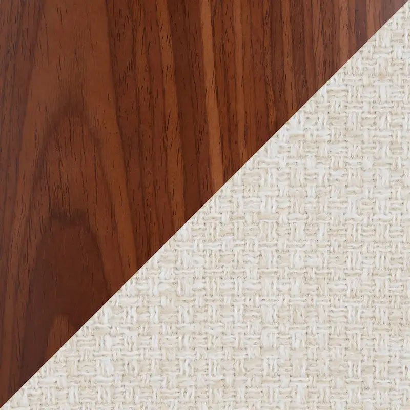 Mid-Century Modern Dining Chair - Walnut Wood Frame, Bentwood Back, Foam Padded Scooped Seat, Woven Polyester - 250 lbs Capacity, 3 Color Options