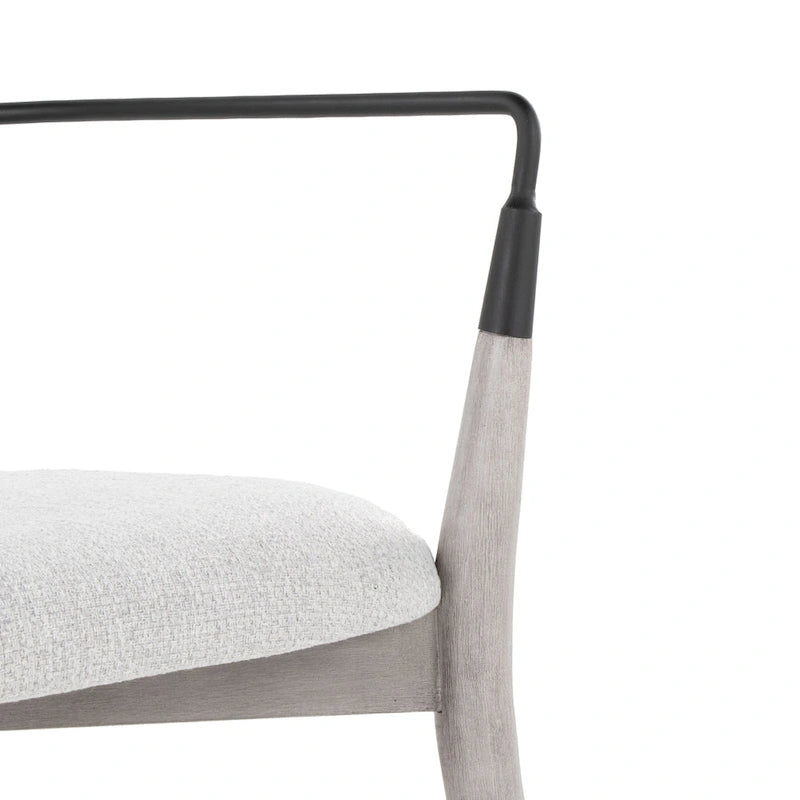 Contemporary Upholstered Dining Chairs Set of 2 - Wood Frame with Metal Accents, 250 lbs Capacity, 3 Color Options - Modern Accent Chairs