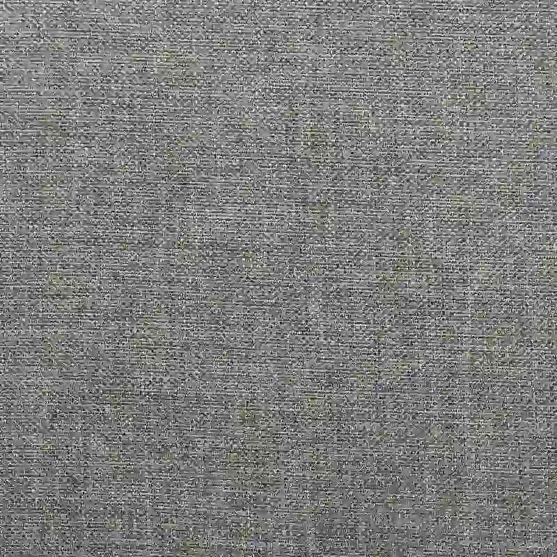 Twin Upholstered Bed - Smoke Grey Fabric, Tufted Arched Headboard, Matte Chrome Nailhead Accents, Traditional Style