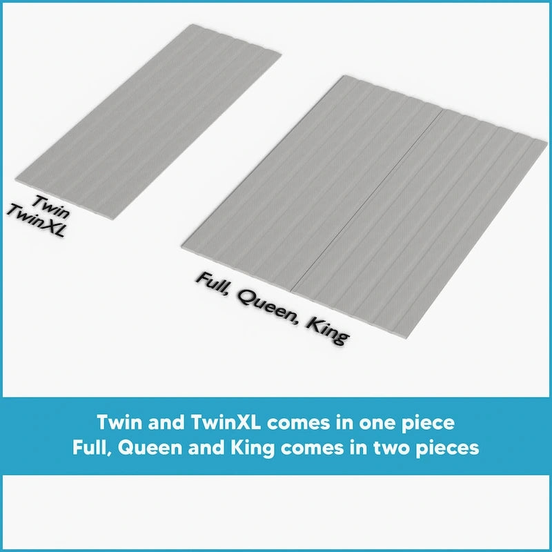 0.75" Wooden Bed Slats with Cover - Linked Mattress Support System for Platform, Bunk & Daybeds - No Box Spring Needed, Fits Standard Bed Sizes