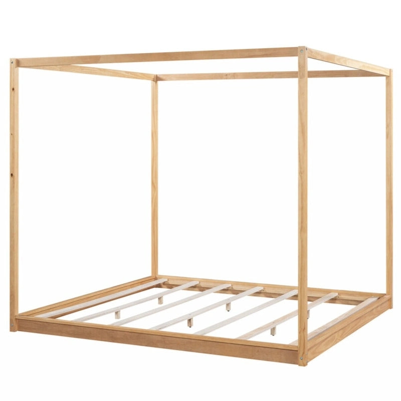 King Size Canopy Platform Bed with Support Legs