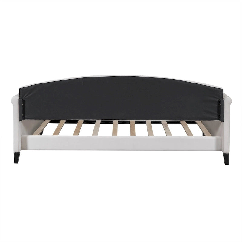 Full Size Tufted Button Daybed - Modern Luxury Design, Plywood Frame with Wood Slats, No Box Spring Needed, Multi-Function