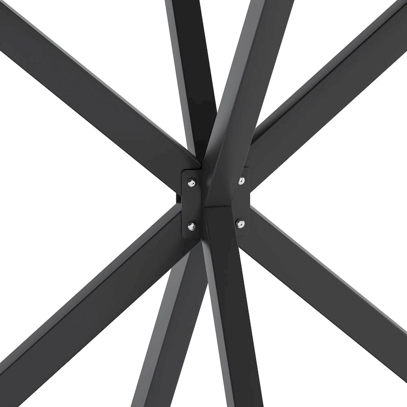 42.13 Modern Cross Leg Round Dining Table
