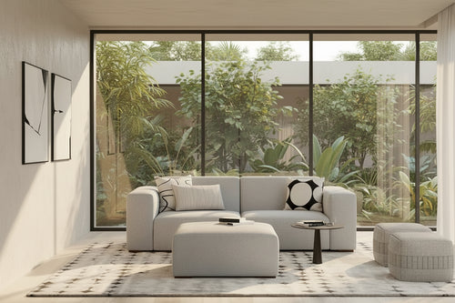 WYNDENHALL Biggs 2-Seater Modular Sofa and Ottoman Set