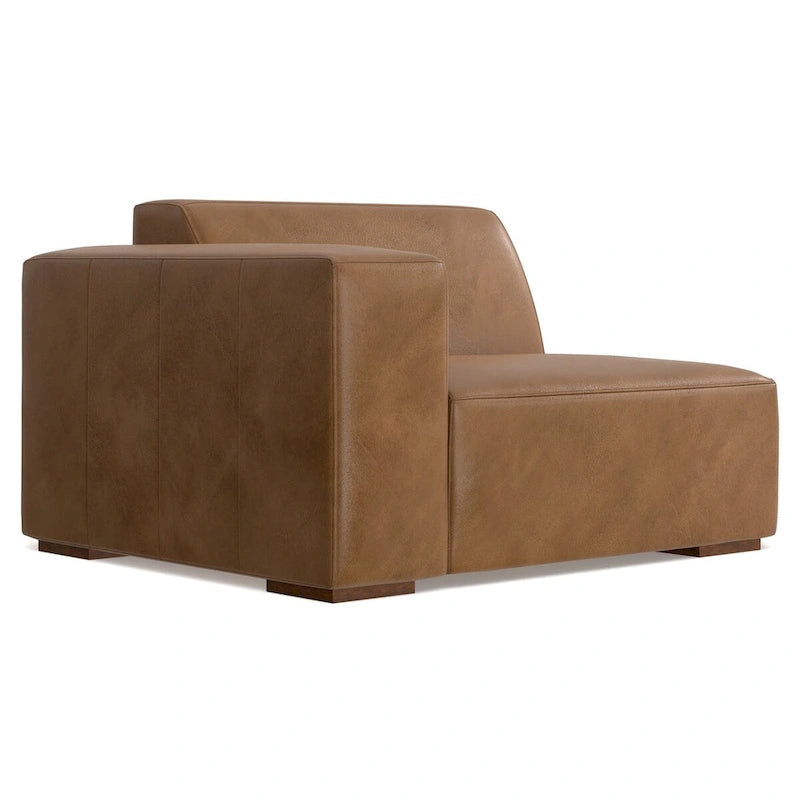 2-Seater Modular Sofa and Ottoman Set High-Density Foam Cores Solid Wood Feet Contemporary Living Room Furniture