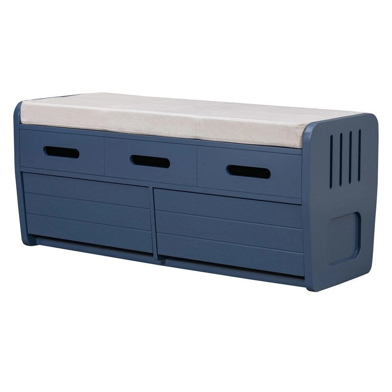 Storage Bench with 2 Drawers and Hidden Storage Space