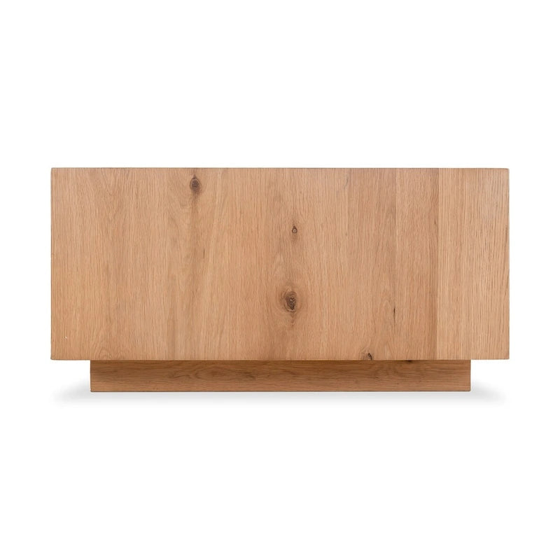 Aurelle Home Rustic Oak Rectangular Coffee Table