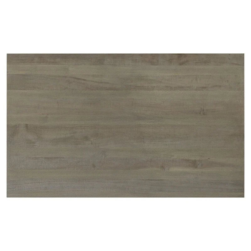 60-Inch Farmhouse Dining Set - 6-Piece with Table, 4 Upholstered Chairs & Bench, Distressed Wood, Brown/Whitewash or Walnut/White