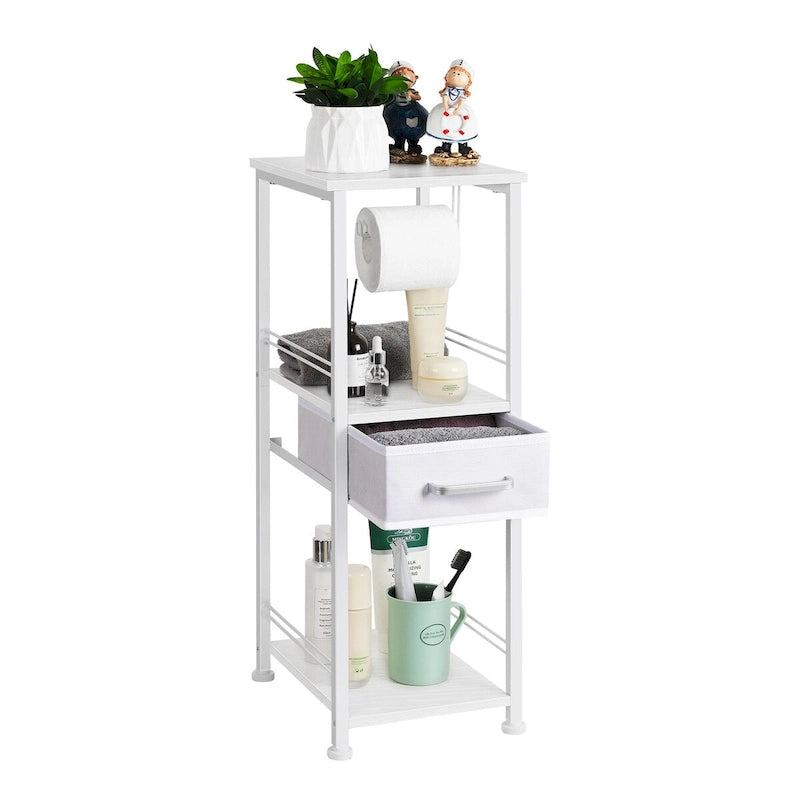 Freestanding Toilet Paper Storage Cabinet with Sliding Storage Drawer