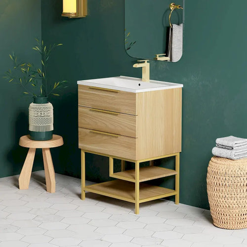 Carre 24 Bathroom Vanity in Oak