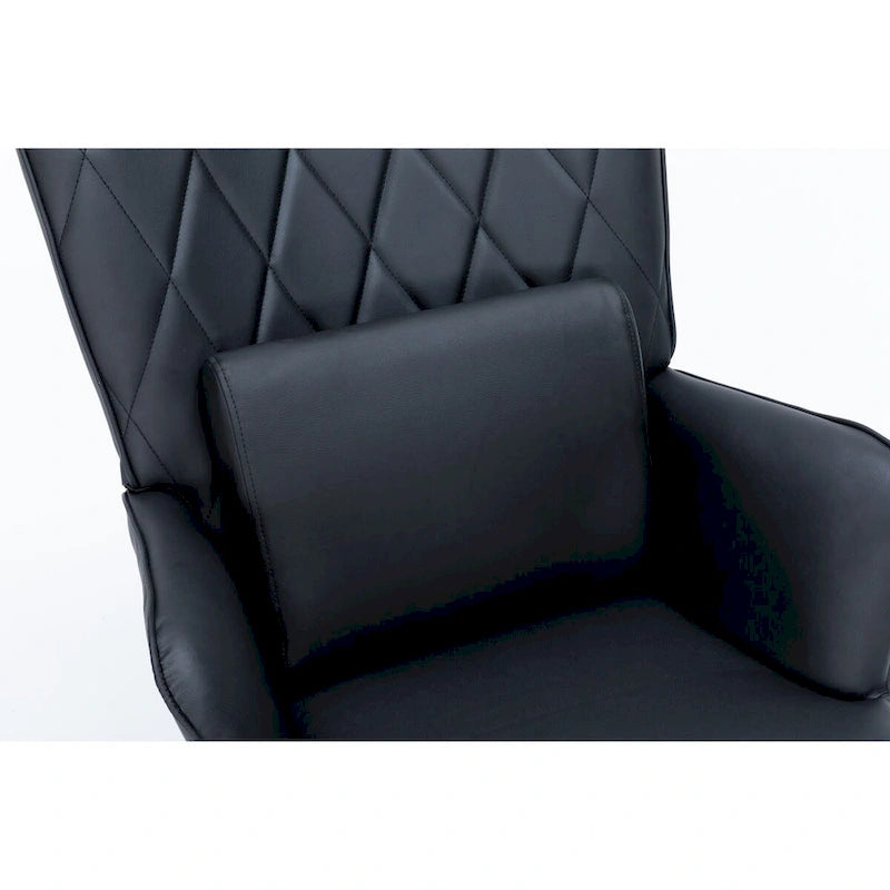 Glider Rocking Chair with Ottoman - Lumbar Pillow, Deep Seat, Wood & Metal Base, Ergonomic Nursery/Living Room/Bedroom Rocker